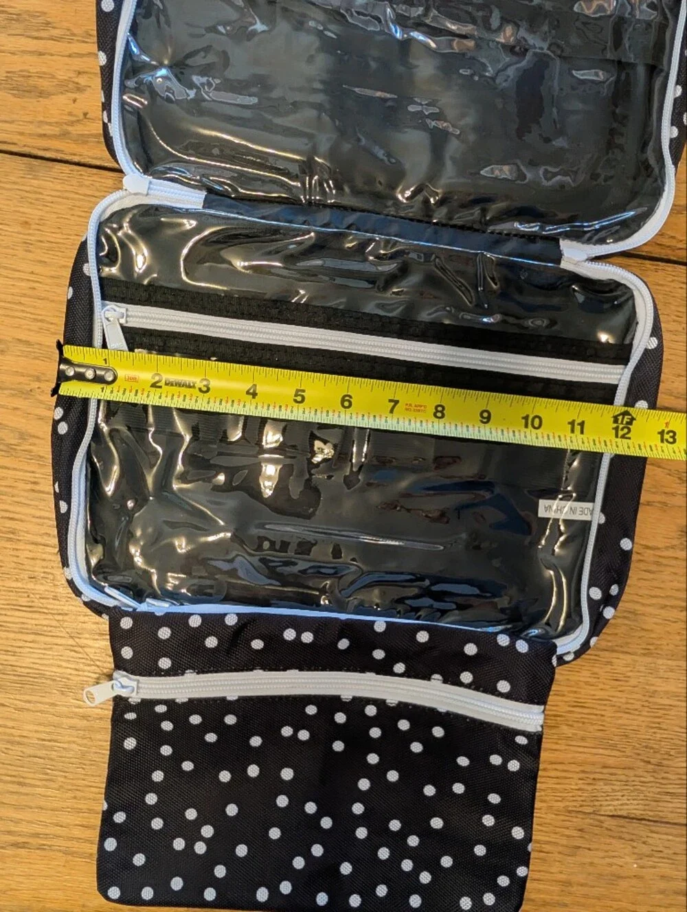 Bang & Carsten Large Hanging Travel Makeup Bag Folding Zipper Pockets, Black